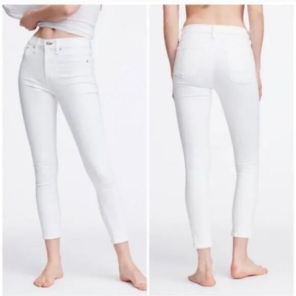 NWT Rag & Bone High Rise Skinny Jean in White - Picture 5 of 11